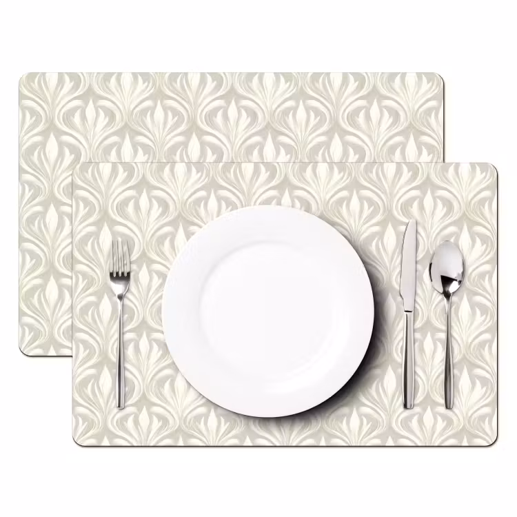 Tischset - 6 Stück - Barock - Muster - Beige - 6 Stück — 2