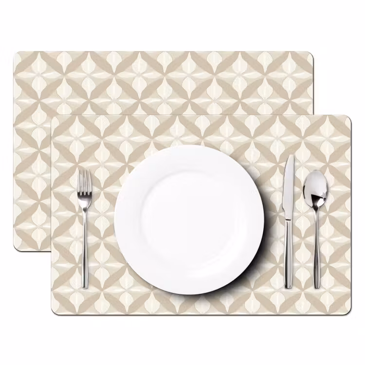 Tischset - 6 Stück - Muster - Klassisch - Beige - 6 Stück — 2