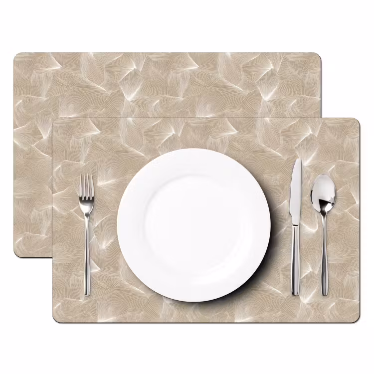 Tischset - 6 Stück - Organisch - Textur - Beige - 6 Stück — 2