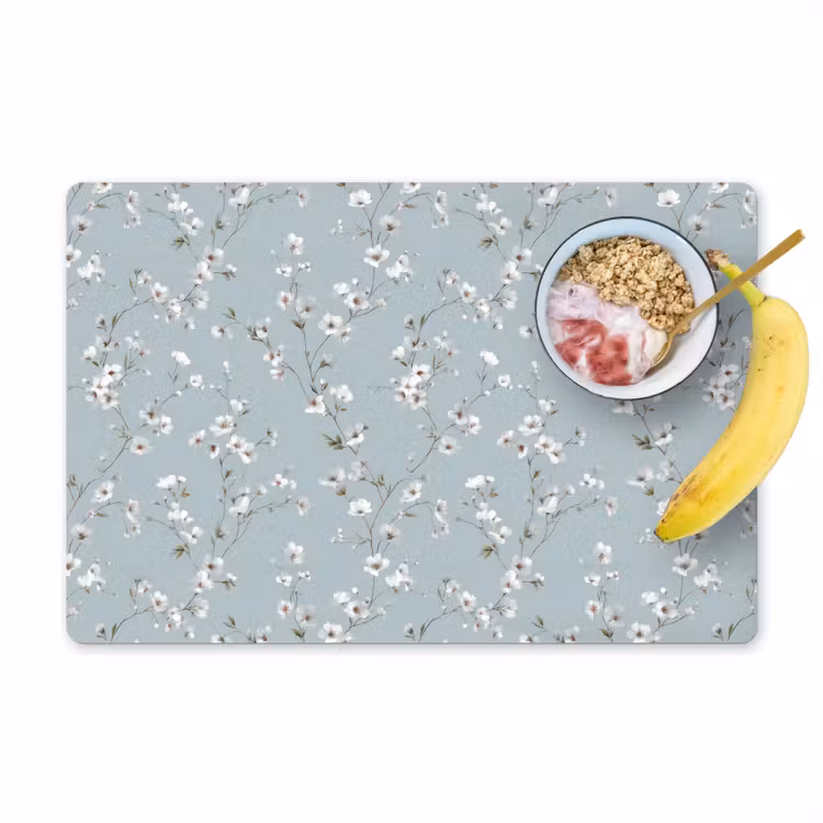 Tischset - 6 Stück - Klassisch - Blumen - Blau - 6 Stück — 1