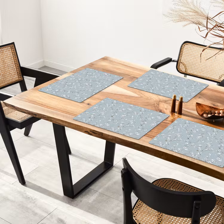 Tischset - 6 Stück - Klassisch - Blumen - Blau - 6 Stück — 4