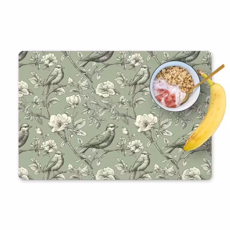 Tischset - 6 Stück - Klassisch - Botanisch - Grün - 6 Stück — 1
