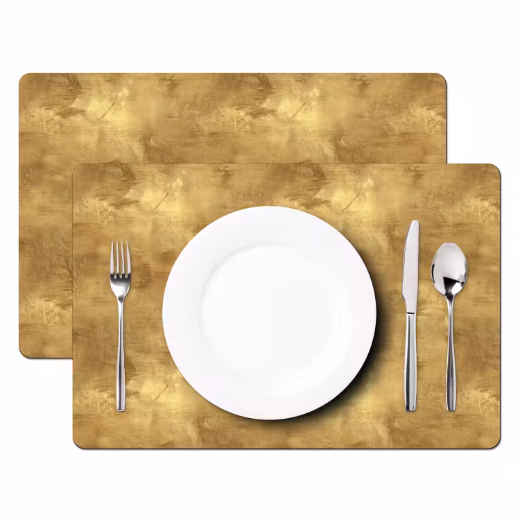 Tischset - 6 Stück - Industriell - Textur - Gold - 6 Stück — 2