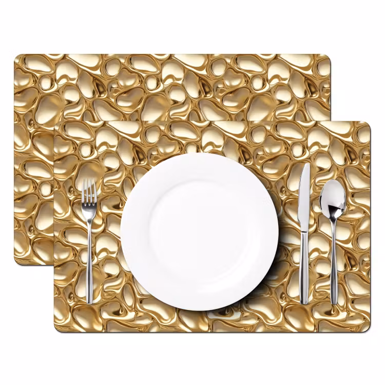 Tischset - 6 Stück - Abstrakt - Modern - Gold - 6 Stück — 2