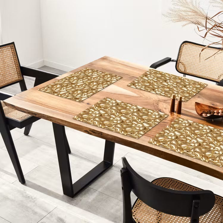 Tischset - 6 Stück - Abstrakt - Modern - Gold - 6 Stück — 4
