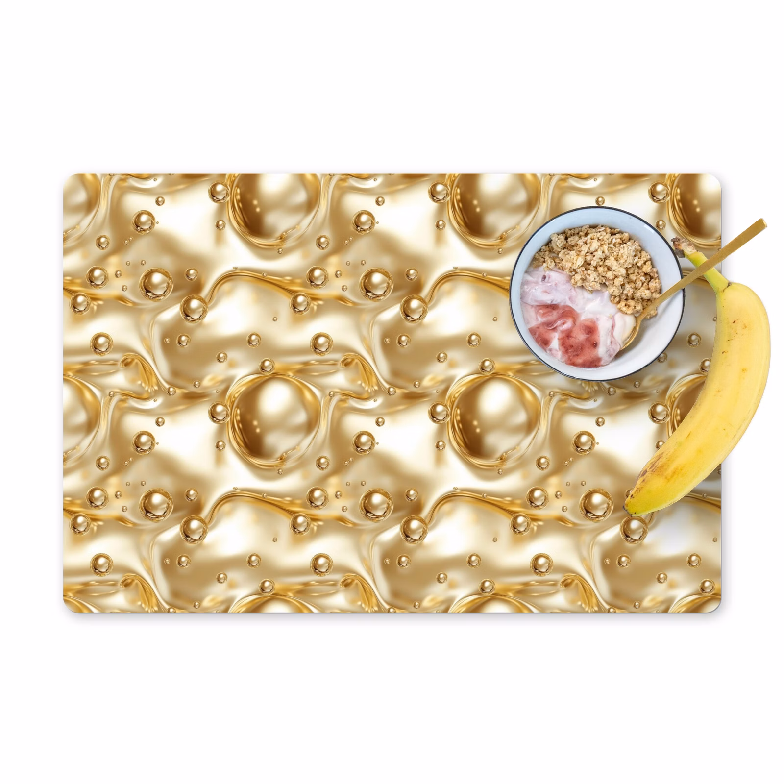 Tischset - 6 Stück - Flüssigkeit - Tropfen - Gold - 6 Stück — 1