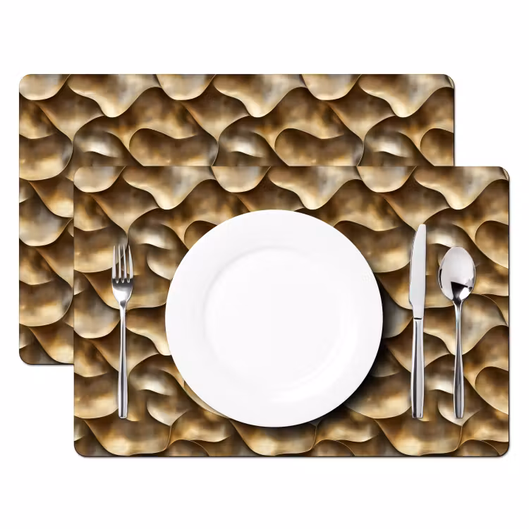 Tischset - 6 Stück - Abstrakt - Antik - Gold - 6 Stück — 2