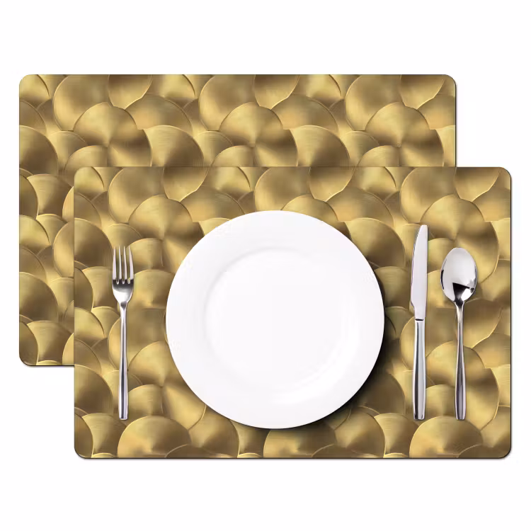 Tischset - 6 Stück - Modern - Kreis - Gold - 6 Stück — 2