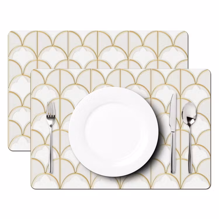 Tischset - 6 Stück - Mosaik - Bögen - Gold - 6 Stück — 2