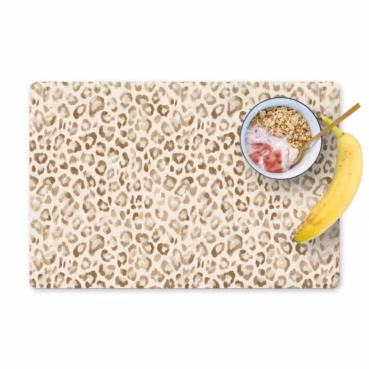 Tischset - 6 Stück - Leopard - Klassisch - Beige - 6 Stück — 1