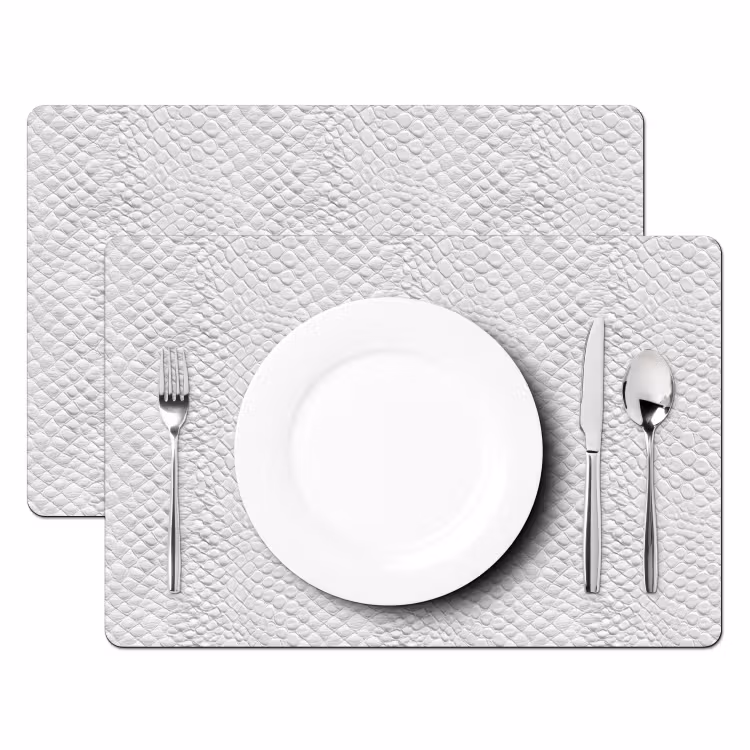 Tischset - 6 Stück - Schlange - Muster - Weiß - 6 Stück — 2