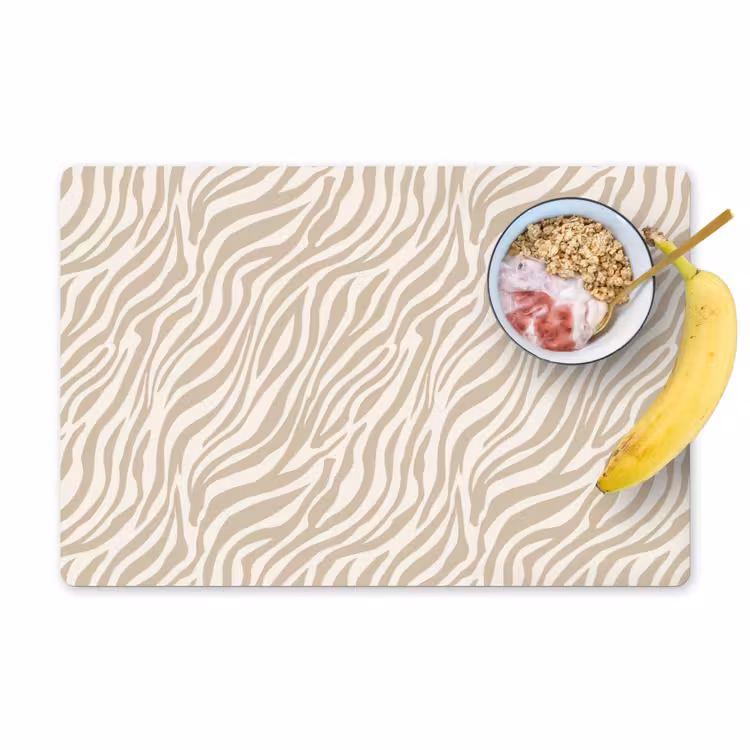 Tischset - 6 Stück - Zebra - Muster - Beige - 6 Stück — 1