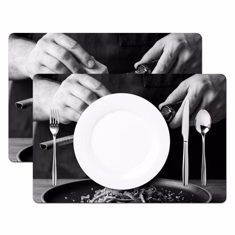 Tischset - 6 Stück - Käse - Nudeln - Reibe - 6 Stück — 2
