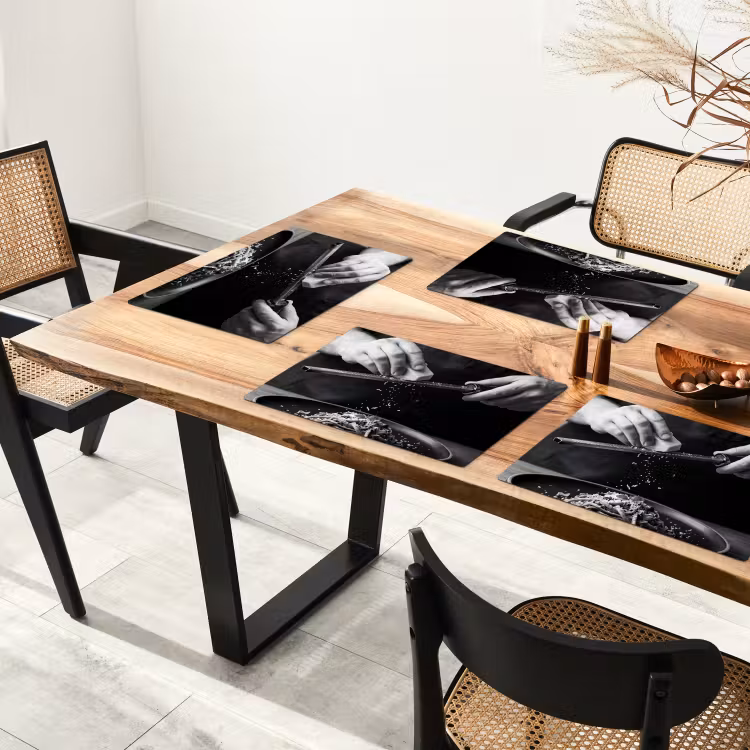Tischset - 6 Stück - Käse - Nudeln - Reibe - 6 Stück — 4