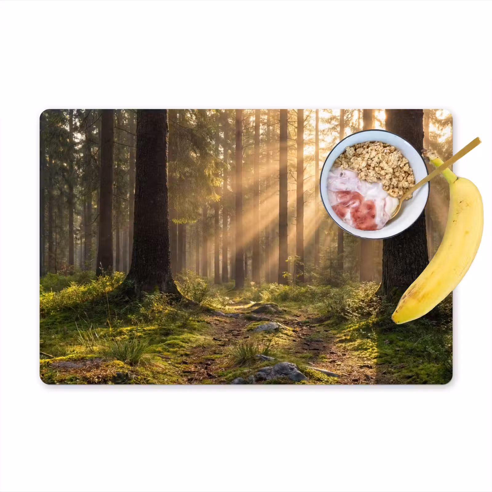 Tischset - 6 Stück - Wald - Sonnenlicht - Gras - 6 Stück — 1