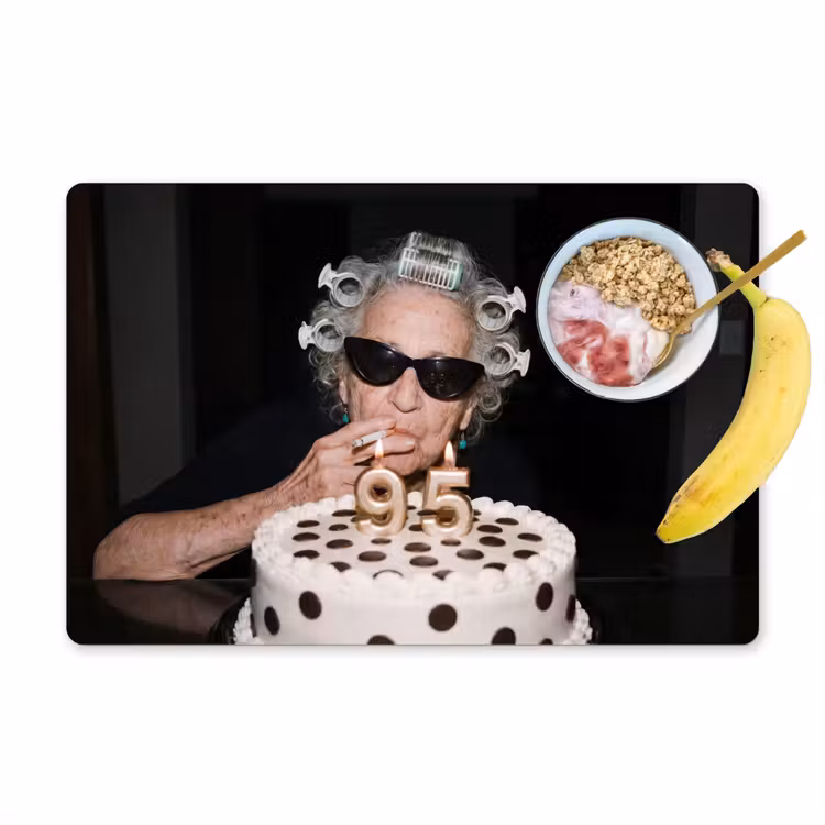 Tischset - 6 Stück - Geburtstag - Lockenstift - Oma - 6 Stück — 1