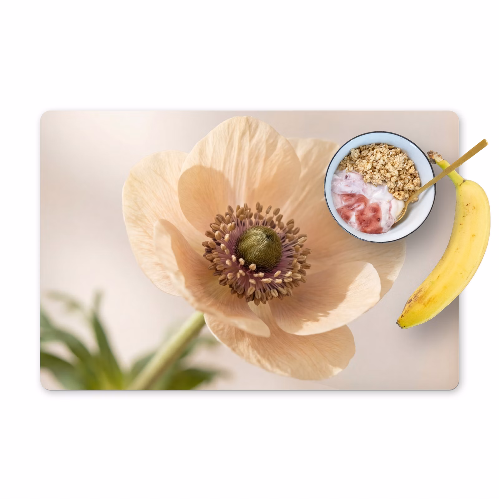 Tischset - 6 Stück - Blume - Minimalistisch - Grün - 6 Stück — 1