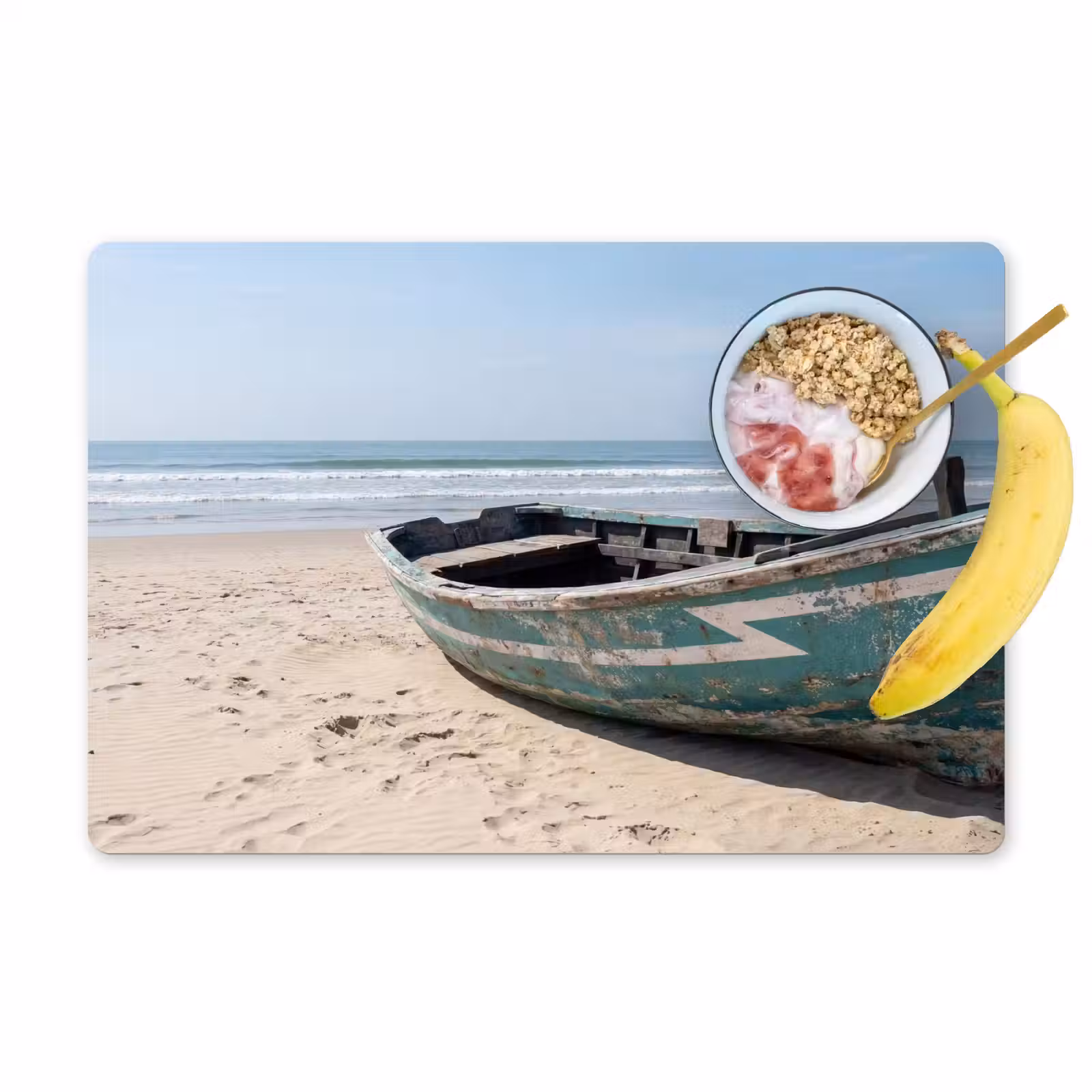Tischset - 6 Stück - Boot - Sandstrand - Meer - 6 Stück — 1