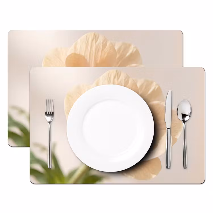 Tischset - 6 Stück - Blume - Minimalistisch - Grün - 6 Stück — 2