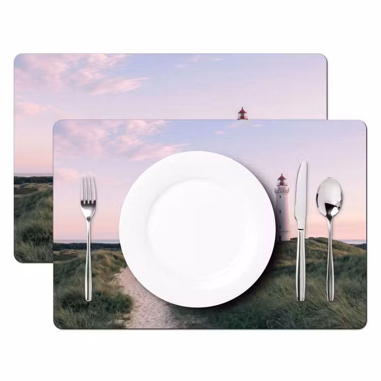 Tischset - 6 Stück - Leuchtturm - Dünenlandschaft - Meer - 6 Stück — 2