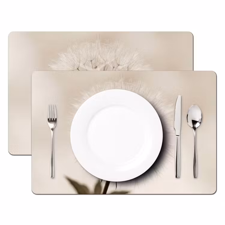 Tischset - 6 Stück - Pusteblume - Minimalistisch - Weiß - 6 Stück — 2