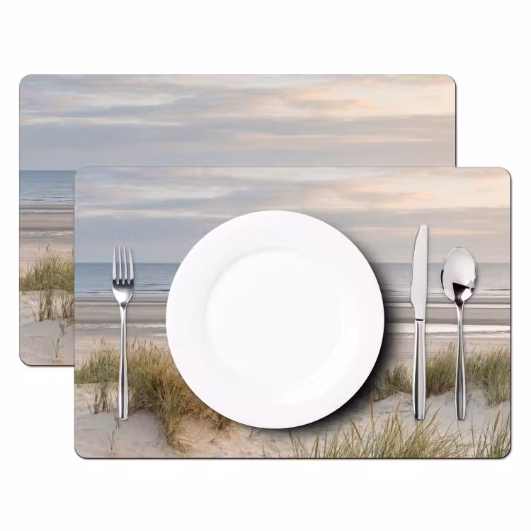 Tischset - 6 Stück - Sandstrand - Bewölkt - Dünen - 6 Stück — 2