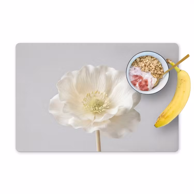 Tischset - 6 Stück - Blume - Minimalistisch -Weiß - 6 Stück — 1