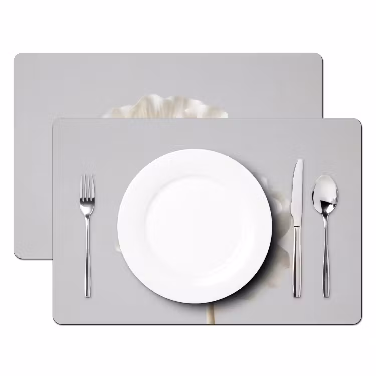 Tischset - 6 Stück - Blume - Minimalistisch -Weiß - 6 Stück — 2