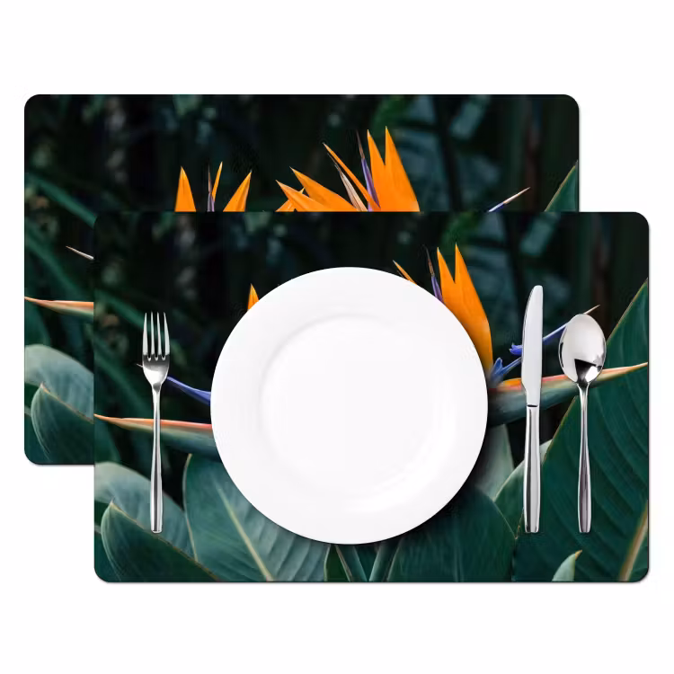 Tischset - 6 Stück - Paradiesvogel - Blume - Exotisch - 6 Stück — 2