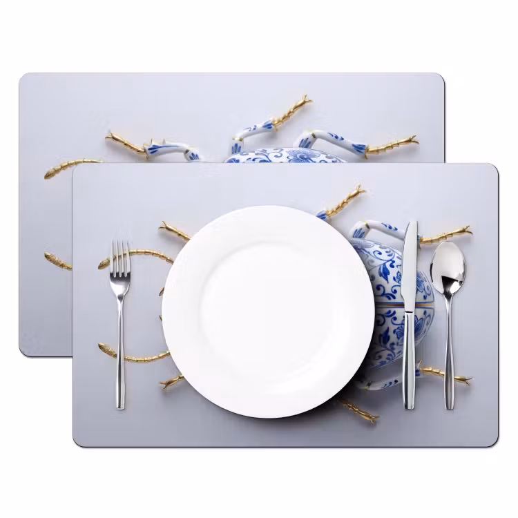 Tischset - 6 Stück - Käfer - Delfts - Blau - Gold - 6 Stück — 2