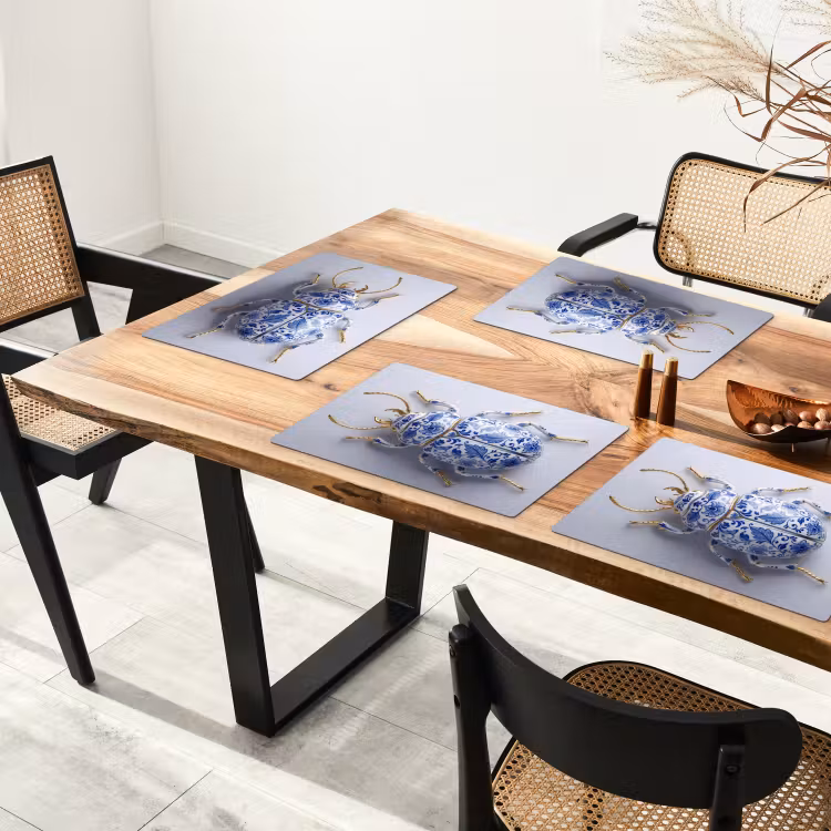 Tischset - 6 Stück - Käfer - Delfts - Blau - Gold - 6 Stück — 4