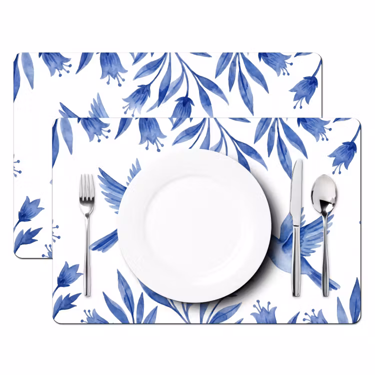 Tischset - 6 Stück - Modern - Vögel - Delfter Keramik - 6 Stück — 2