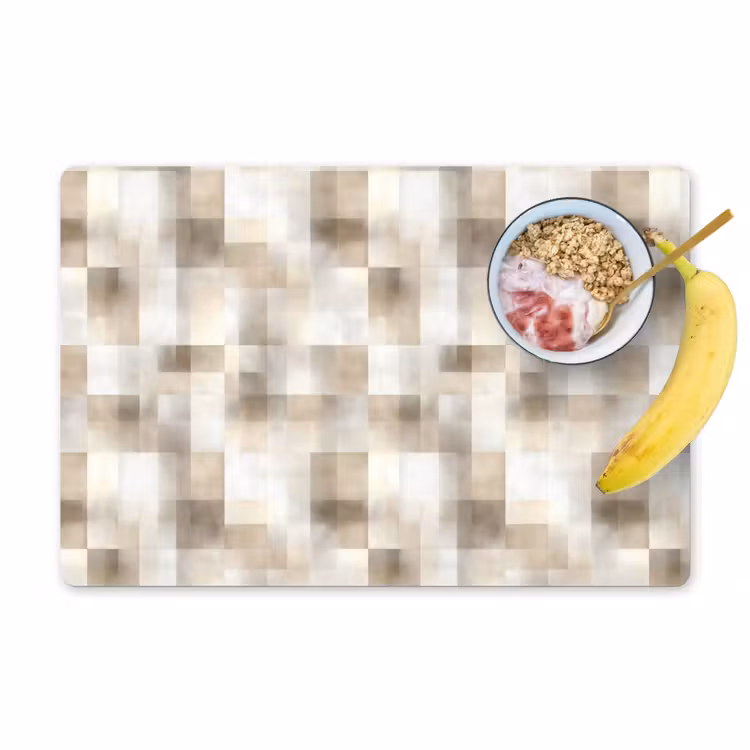 Tischset - 6 Stück - Textur - Leinen - Beige - 6 Stück — 1