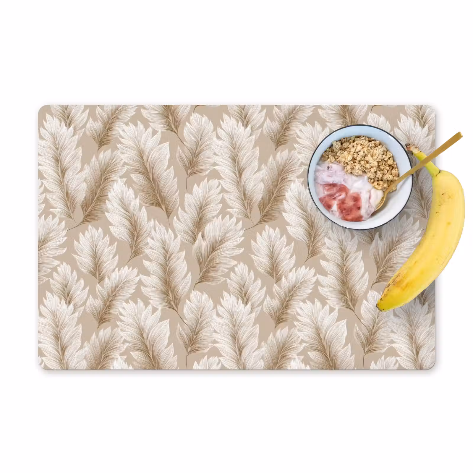 Tischset - 6 Stück - Botanisch - Muster - Beige - 6 Stück — 1