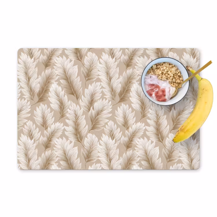 Tischset - 6 Stück - Botanisch - Muster - Beige - 6 Stück — 1