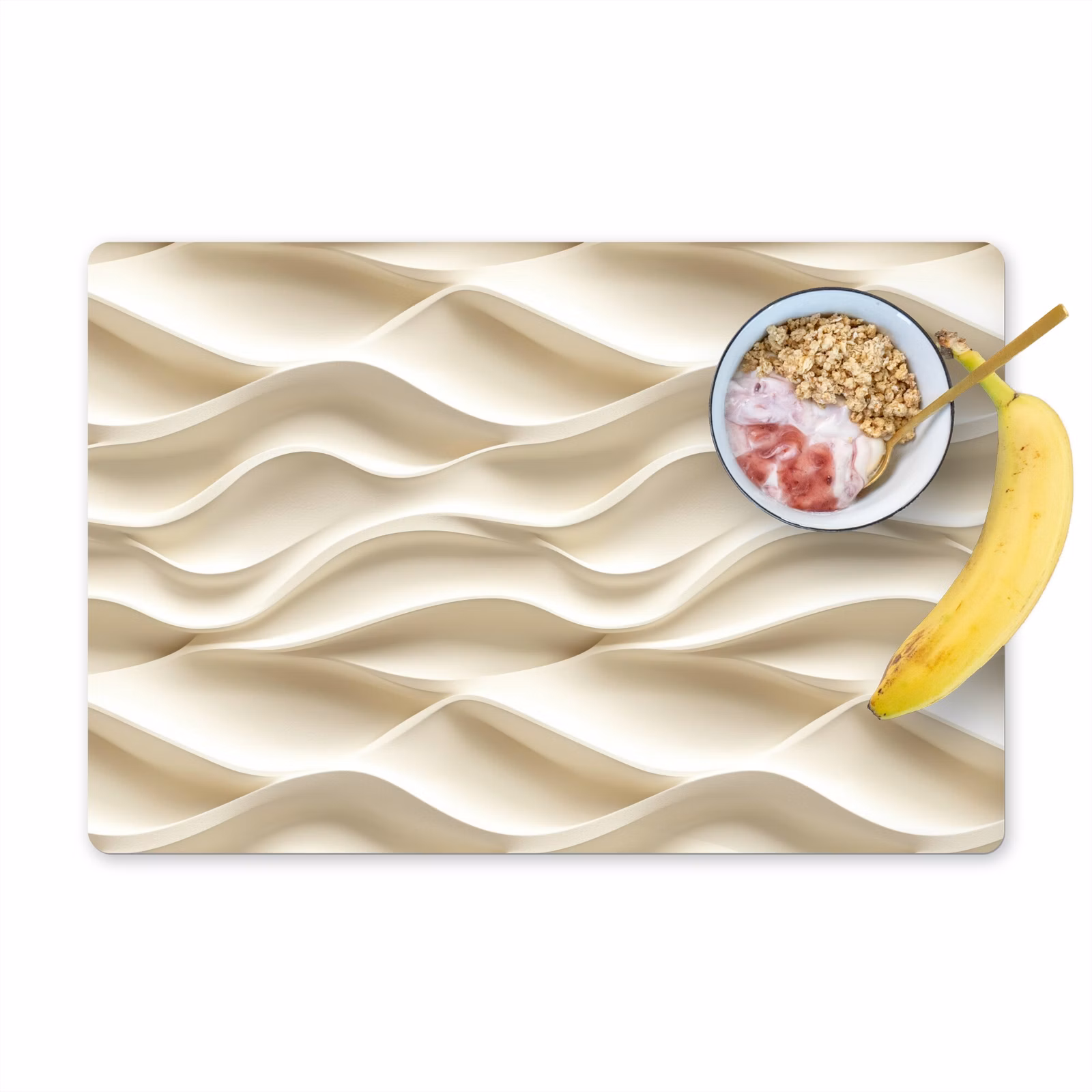 Tischset - 6 Stück - Linien - Gewellt - Creme - 6 Stück — 1