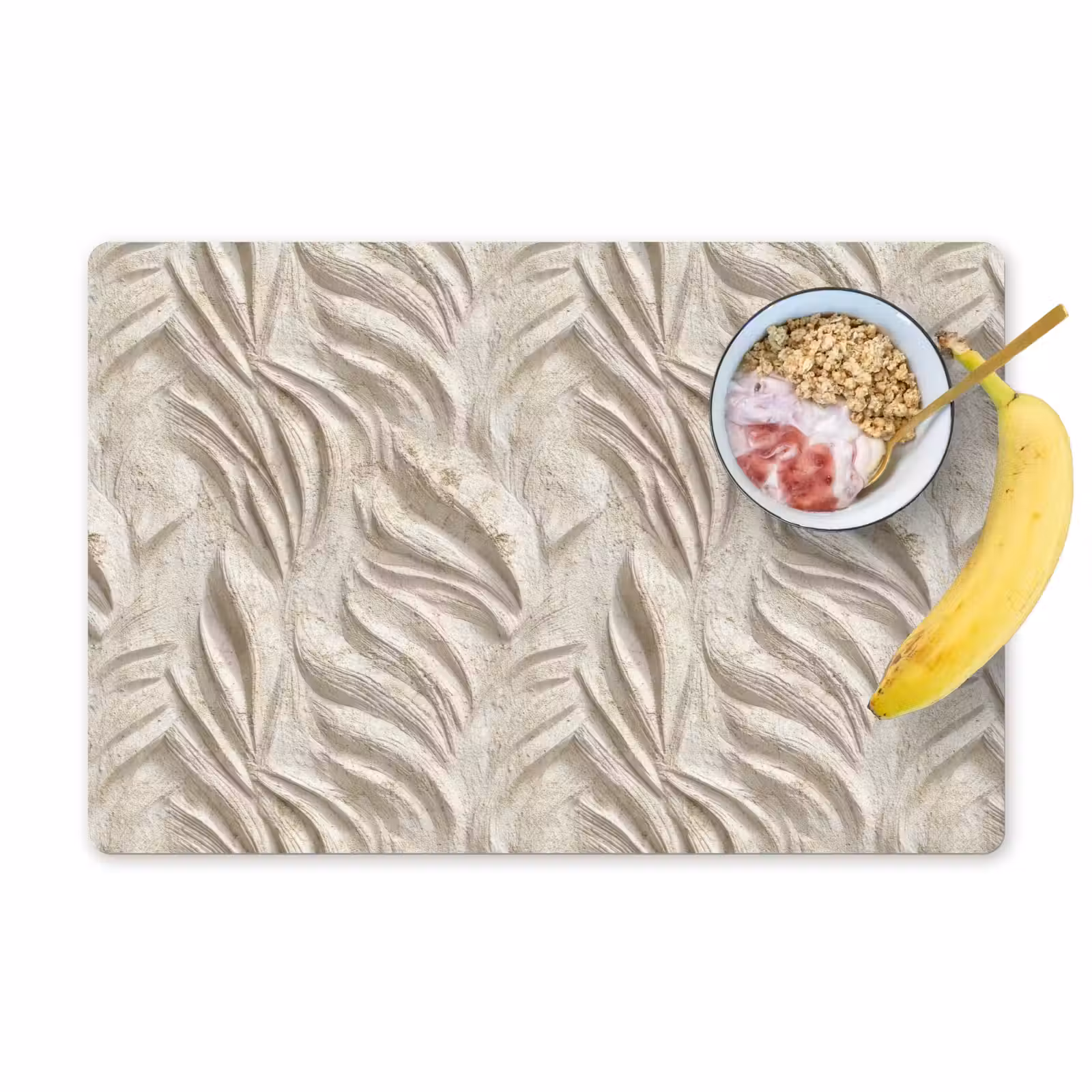 Tischset - 6 Stück - Textur - Relief - Beige - 6 Stück — 1