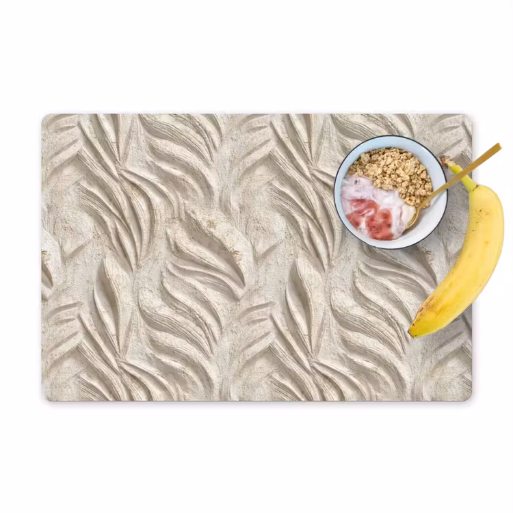 Tischset - 6 Stück - Textur - Relief - Beige - 6 Stück — 1