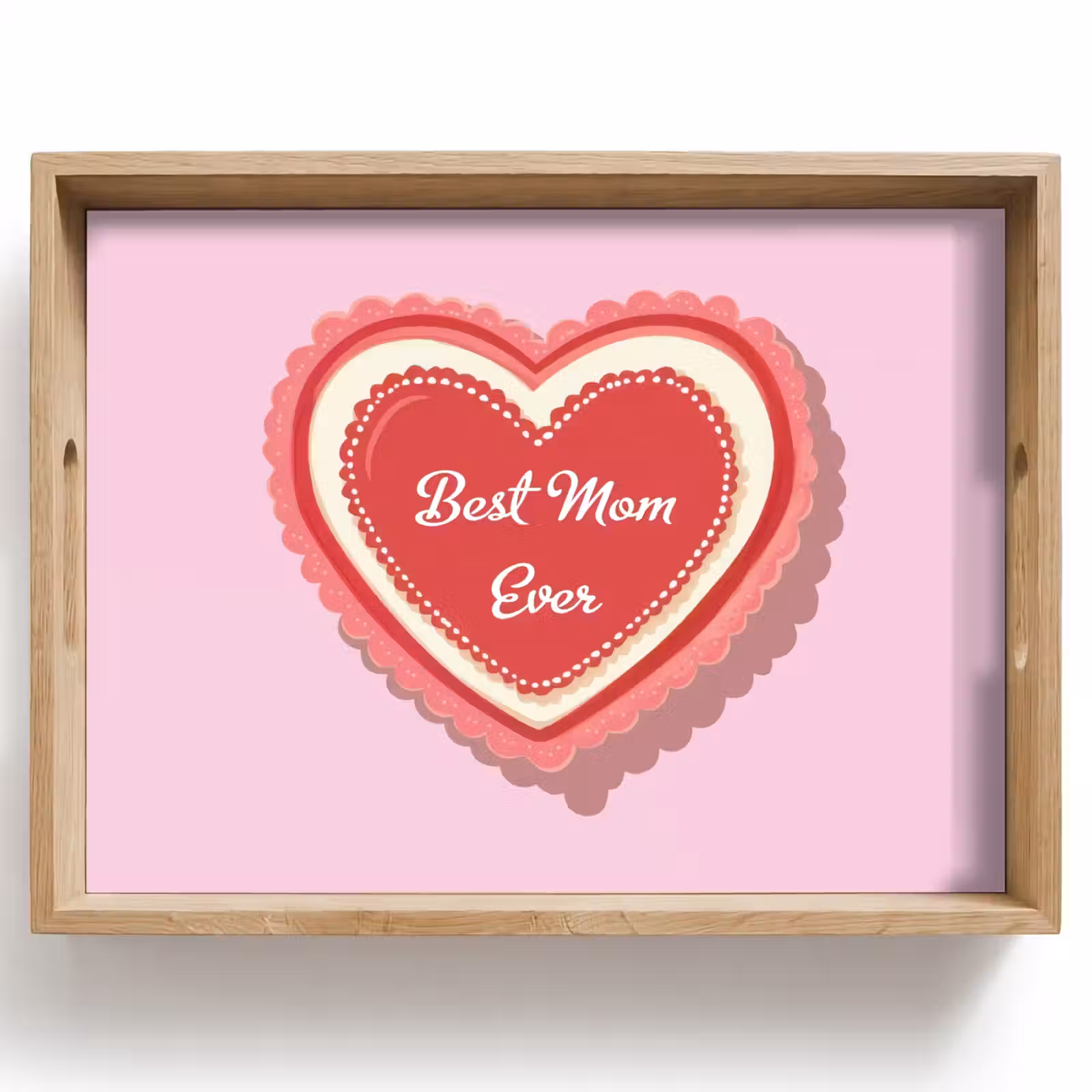 Tablett - Text - Herz - Mutter - Rosa — 1