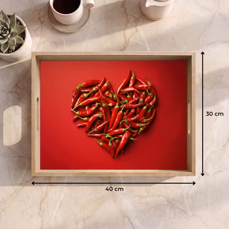 Tablett - Paprika - Rot - Herz — 7