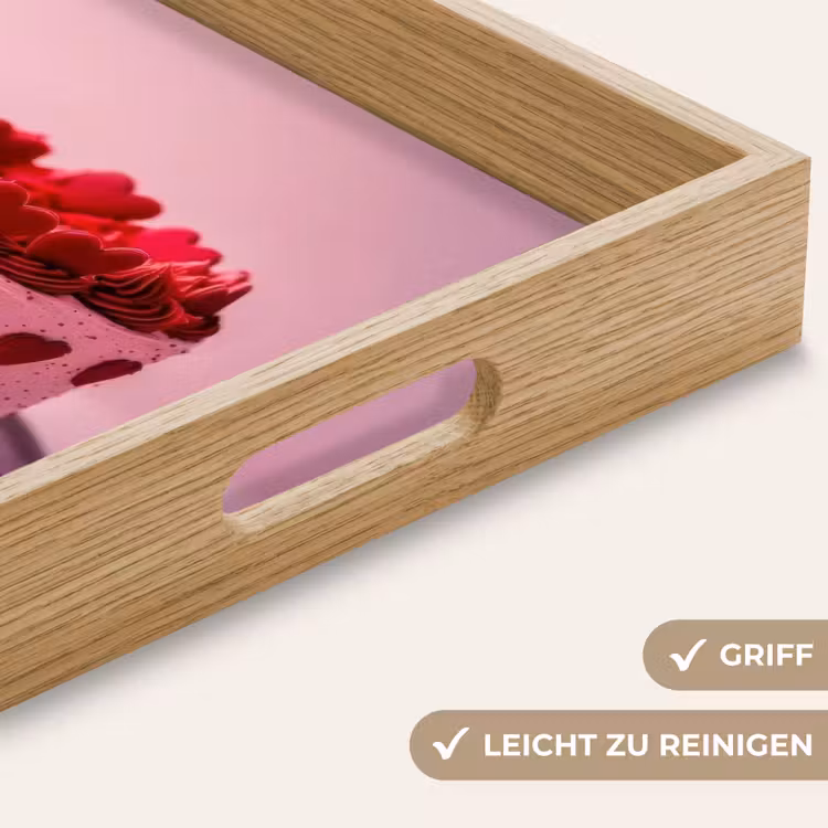 Tablett - Torte - Herz - Rosa — 8
