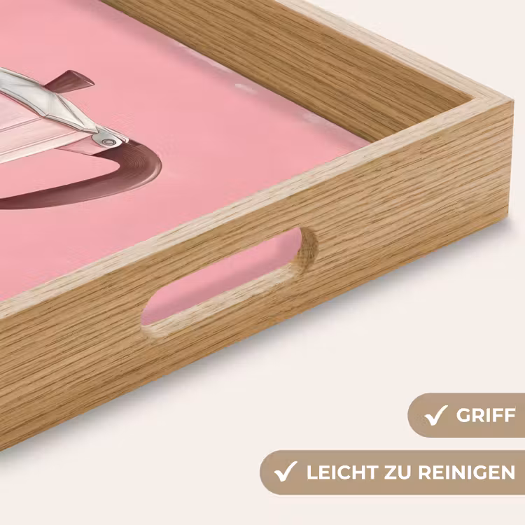 Tablett - Rosa - Becher Kanne - Illustration - Kaffee — 8