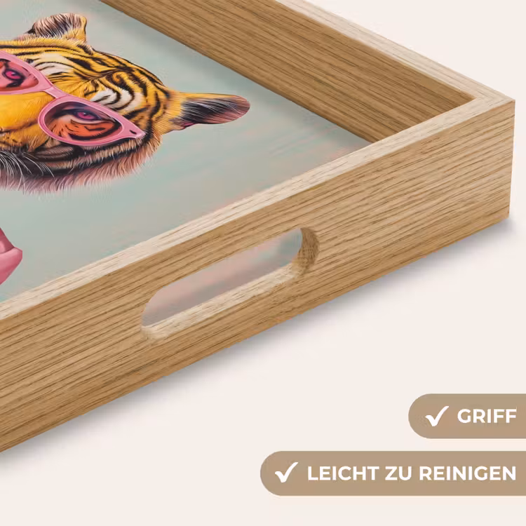 Tablett - Tiger - Fliege - Jacke - Rosa — 8