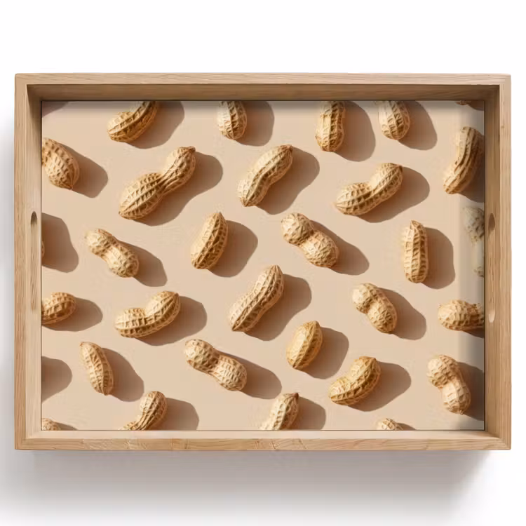 Tablett - Peanuts - Muster - Beige — 1