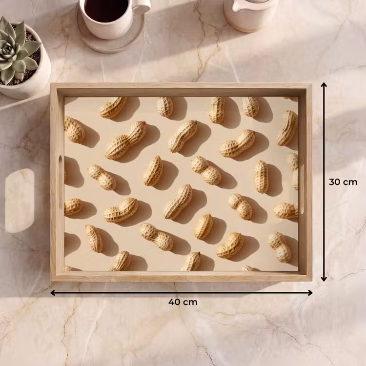 Tablett - Peanuts - Muster - Beige — 7