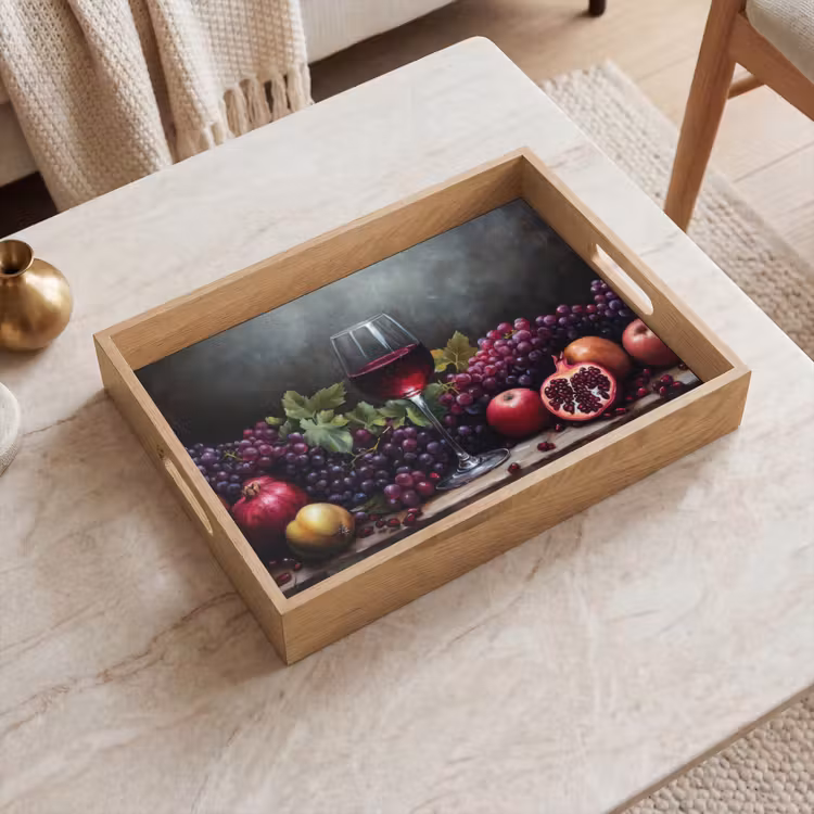 Tablett - Wein - Obst - Stilleben — 2