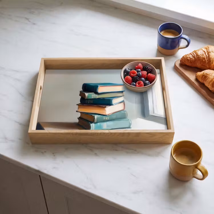 Tablett - Stapel - Bücher - Grün - Tageslicht — 3