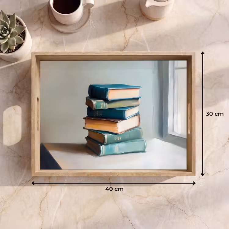 Tablett - Stapel - Bücher - Grün - Tageslicht — 7