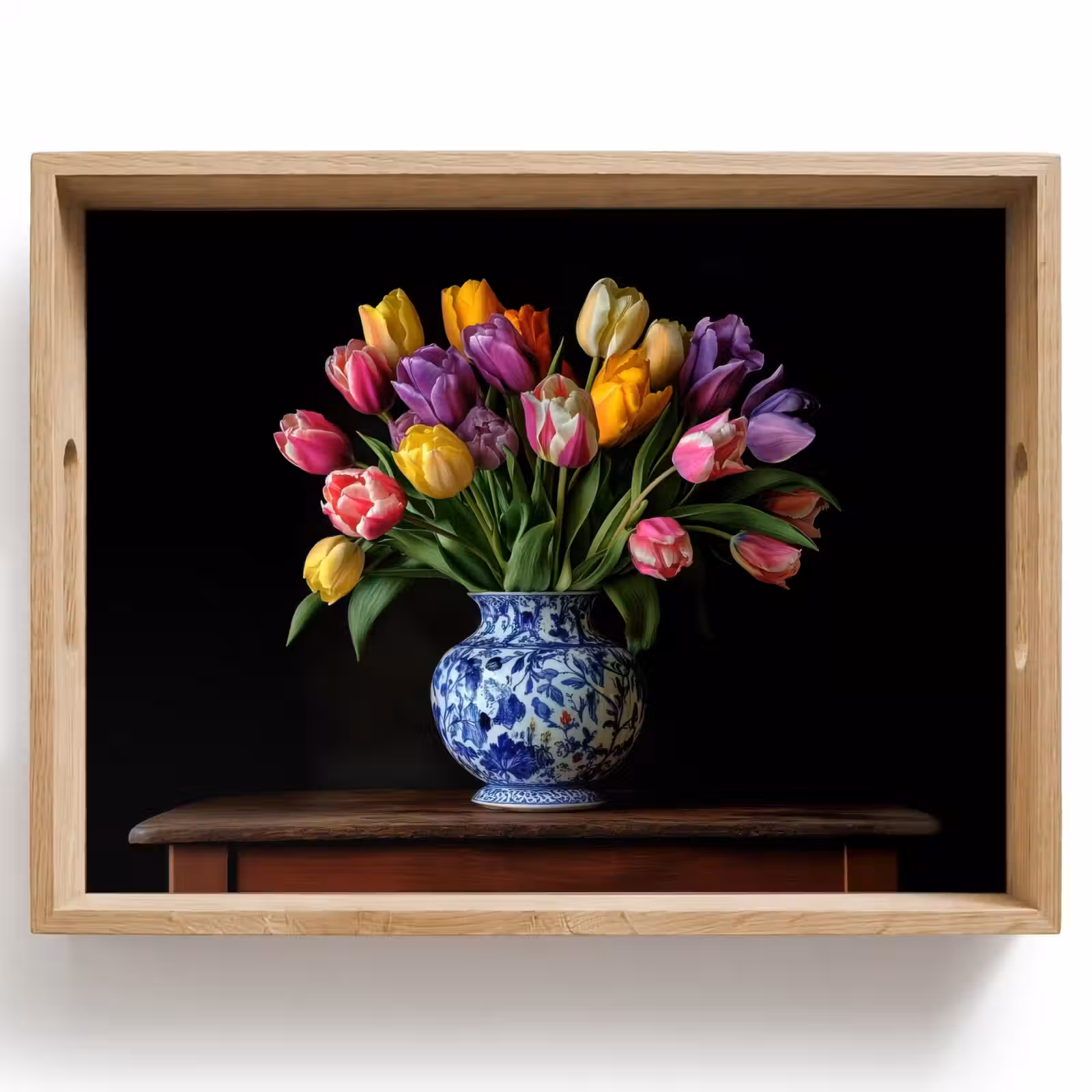 Tablett - Tulpen - Farben - Vase — 1