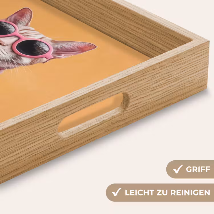 Tablett - Sonnenbrille - Katze - Halstuch - Blumen — 8